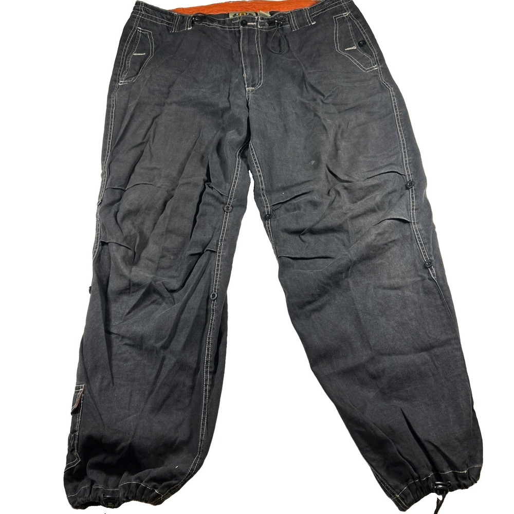 Vintage Y2K PJ Mark Ramie Cotton Cargo Pants XXL Gray Skate Surf Baggy